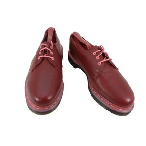 Dr. Martens 1461 Low Cut Oxford Womens 7 Cherry Red Pink Excellent Leather 3-Eye
